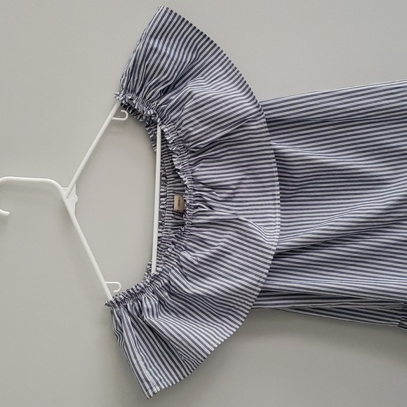 Cremieux Niko Striped Ruffle Off Shoulder Dress XS - Picture 5 of 8